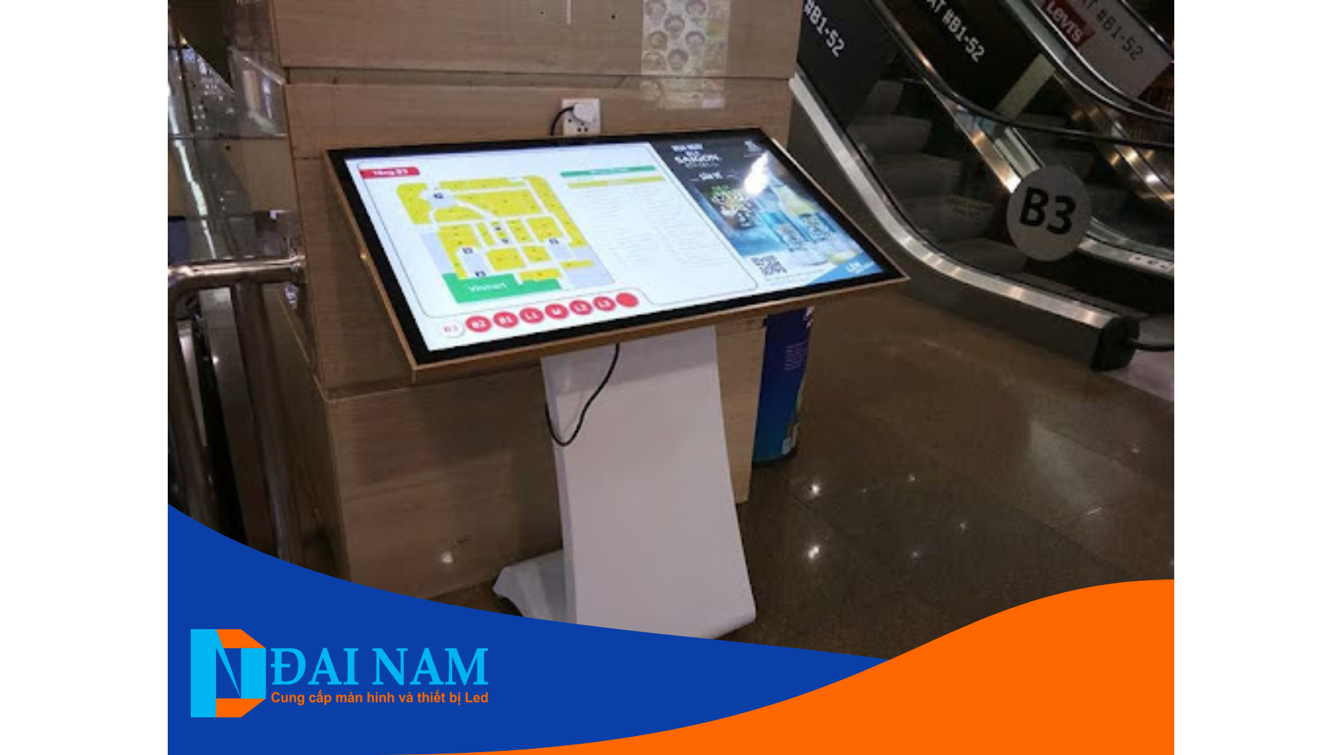 Màn Hình Quảng Cáo Chân Quỳ 43 Inch Lux Vision Chính Hãng