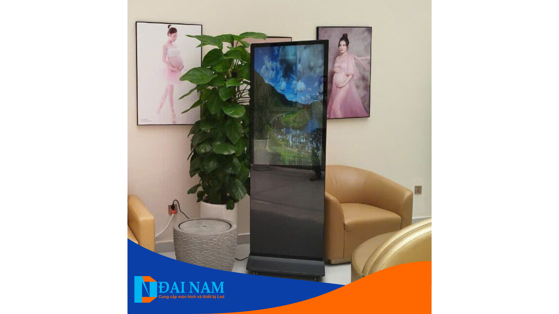 màn hình quảng cáo chân đứng 43 inch