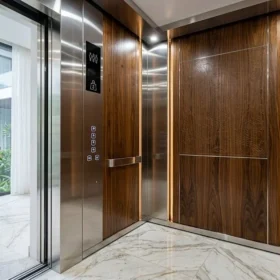 Ảnh nội thất thang máy liên doanh, minh họa cho Giá thang máy gia đình 300kg dòng liên doanh.