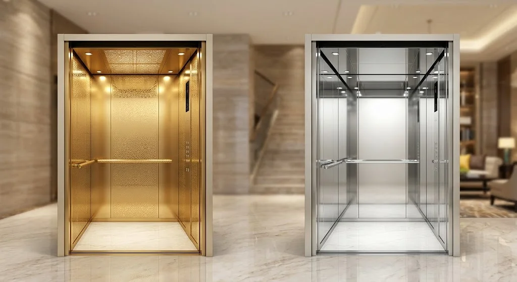 So sánh vật liệu cabin nhập khẩu và liên doanh ảnh hưởng đến Giá thang máy gia đình 300kg.