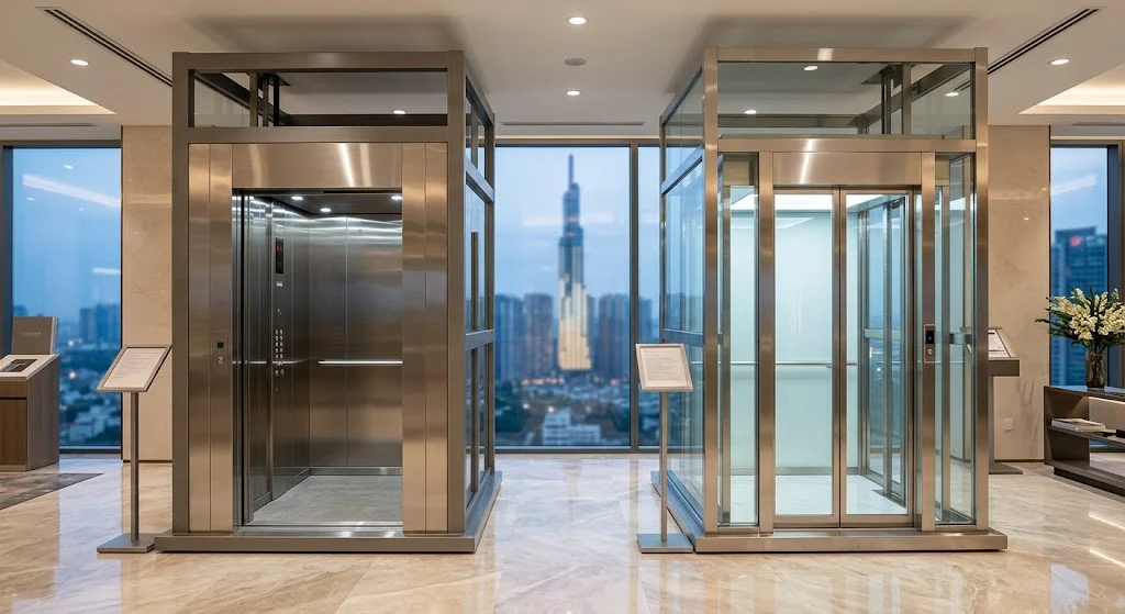 So sánh thang máy liên doanh và nhập khẩu, yếu tố then chốt quyết định Giá thang máy gia đình 300kg.