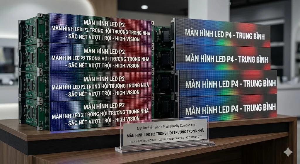 Báo giá linh kiện và module màn hình led p2 trong hội trường trong nhà