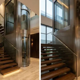 Báo giá lắp đặt trọn gói hệ thống thang máy gia đình nhà 5 tầng nhập khẩu.