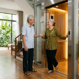 Sự tiện nghi và an toàn khi sử dụng thang máy gia đình nhà 3 tầng.