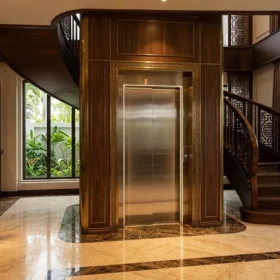 Chi phí lắp đặt hoàn thiện thang máy gia đình nhà 3 tầng cao cấp.