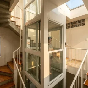 Tối ưu kích thước thang máy gia đình nhà 3 tầng cho nhà cải tạo hẹp.