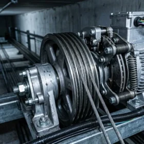 Động cơ máy kéo không hộp số cho thang máy gia đình nhà 5 tầng cực êm.