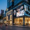 Dự án thi công màn hình LED P2 ngoài trời cho mặt tiền showroom sang trọng